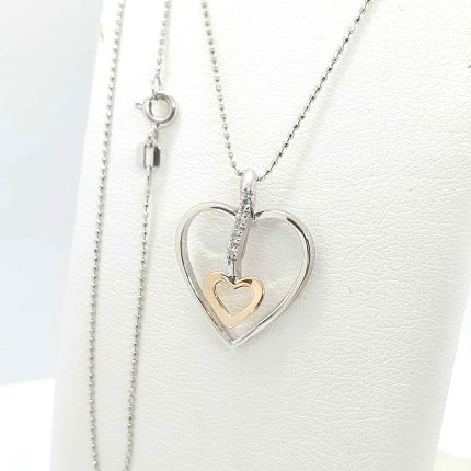 Collana con cuore oro
