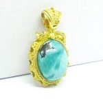 Ciondolo oro con turchese