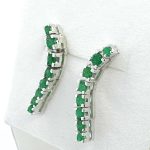 Orecchini oro bianco con smeraldi