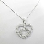 Catenina con pendente cuore oro e zirconi