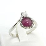 Anello oro rubino e diamante