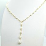 Collana a Y oro e perle