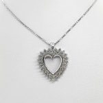 Collana con cuore oro e diamanti