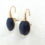 Orecchini oro rosa e onice