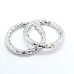 Orecchini a cerchio in oro bianco