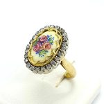 Anello vintage oro con brillantini