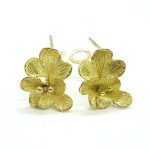 Orecchini fiore oro giallo