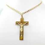 Collana con croce oro smaltato