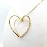 Collana con pendente cuore oro e diamanti