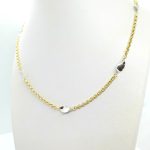 Girocollo " Midas" oro giallo-bianco